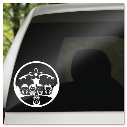 Stranger Things Chibi Kids & Demogorgon Vinyl Decal Sticker