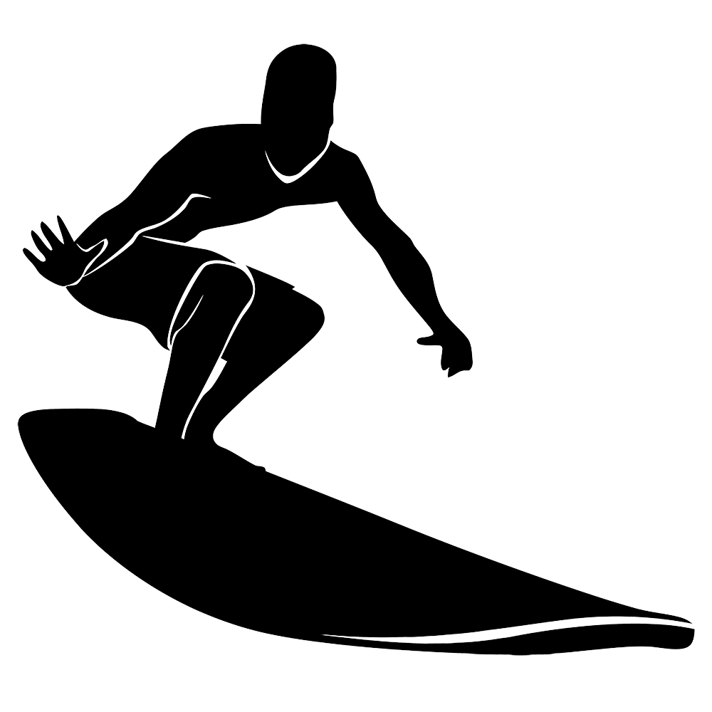 Surfer Vinyl Decal Plakker