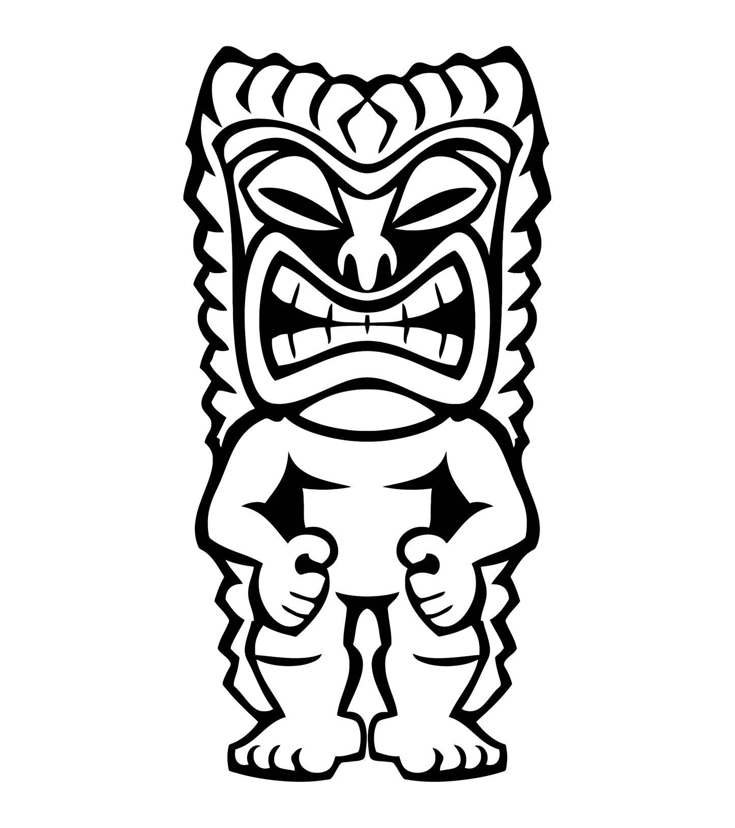 Tiki Idol Vinyl Decal Plakker