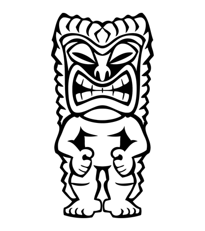 Tiki Idol Vinyl Decal Plakker