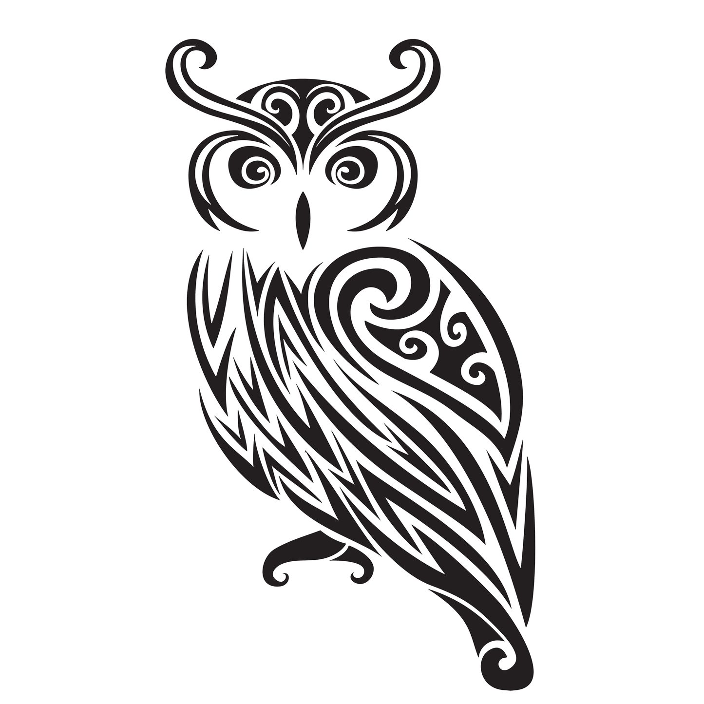 Tribal Owl Vinyl Decal Sticker