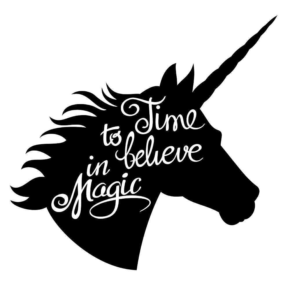Time To Believe In Magic Unicorn Vinyl Decal Sticker