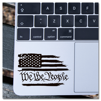We The People Tattered Flag Vinyl Decal Sticker